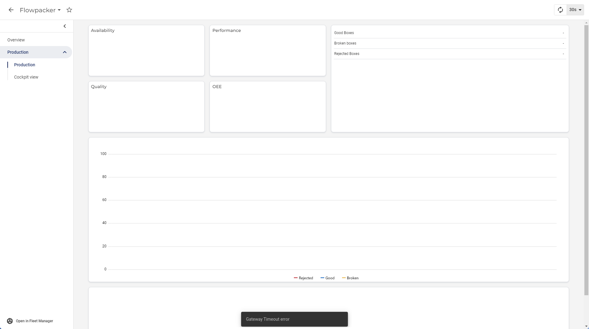 "Gateway timeout error" when viewing machine data in the Portal